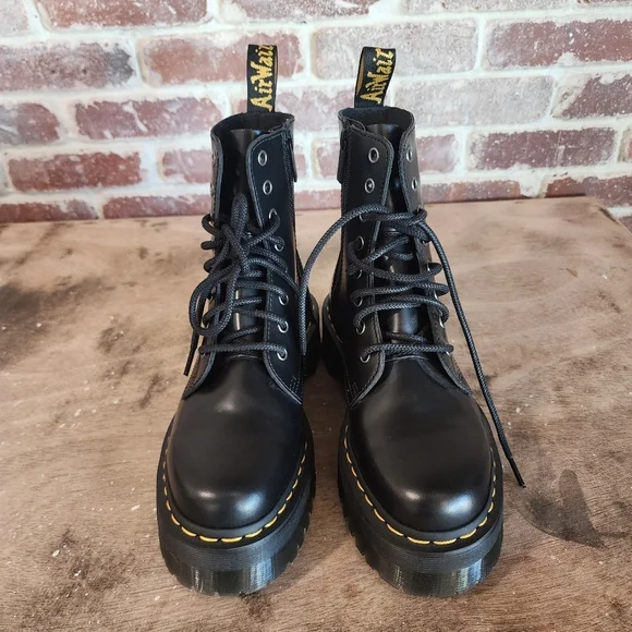 Dr. Martens Black Jadon Platform Boot 8 - Picture 6 of 12